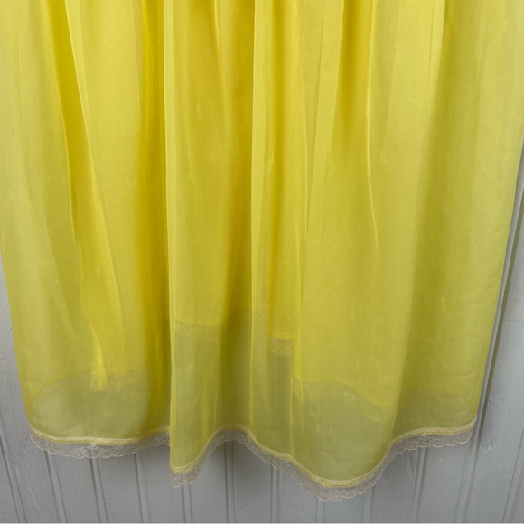 Vintage Y2K Victoria's Secret Babydoll Nightie Slip Chemise Top Yellow Small - Picture 13 of 13